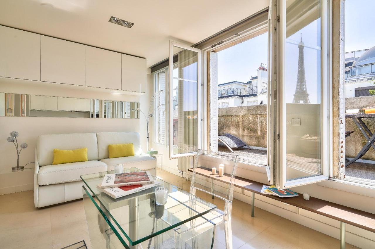 פריז Designed Studio With Ac-Terrasse Vue Tour Eiffel מראה חיצוני תמונה